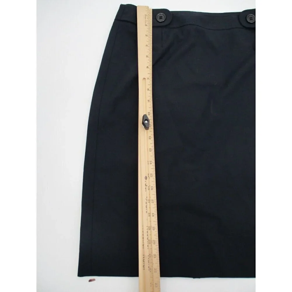 Uniqlo Womens Skirt 4 Black Zipper Straight Casual Lined Preppy Business Classic
